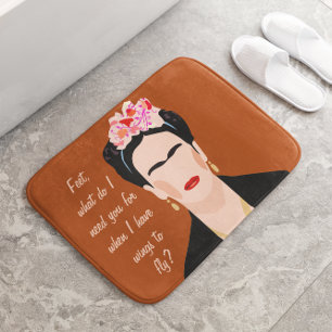 Tapete De Banheiro Inspiração Cotação Frida Kahlo Ilustração Mulheres
