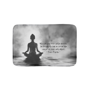 Tapete De Banheiro Instrutor de Meditação de Yoga Pintura a Tinta Pos
