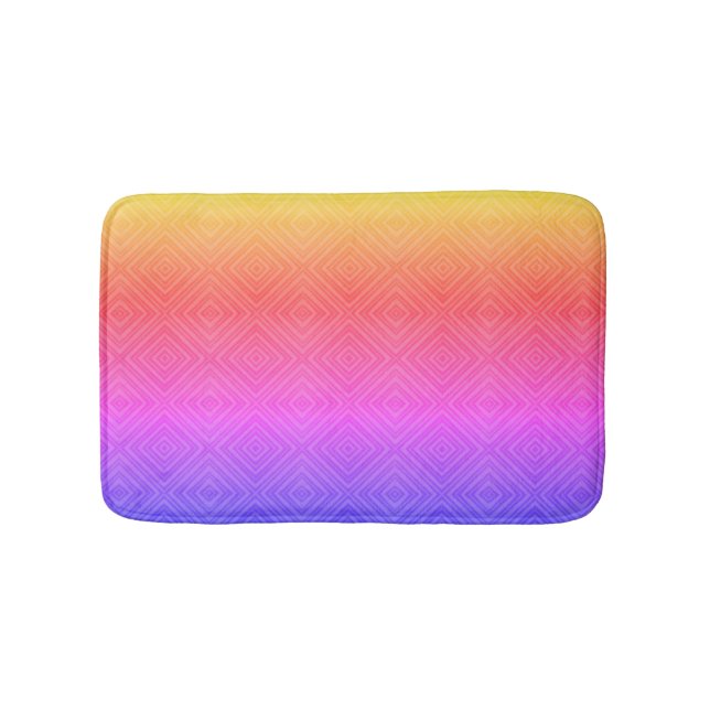 Tapete De Banheiro Ipanema Arco Arco-Íris Hipnótico Diamante Moderno  (frente)