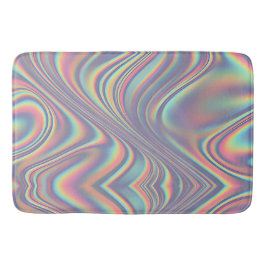 Tapete De Banheiro Iridescent Holographic Swirl Texture