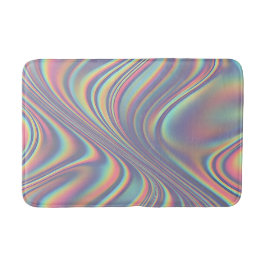 Tapete De Banheiro Iridescent Holographic Swirl Texture
