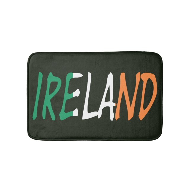 Tapete De Banheiro Irlanda sobreposta à bandeira irlandesa bmcnt (frente)