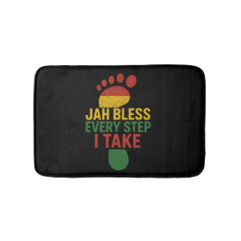 Tapete De Banheiro Jah Abençoe Cada Passo Que Dou Bandeira Rastafaria