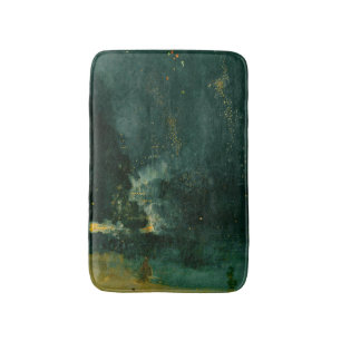 Tapete De Banheiro James Whistler - Noite em preto e Dourado