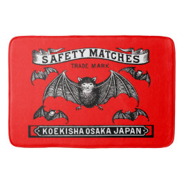Tapete De Banheiro Japonês Safety Match Art Bats