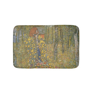Tapete De Banheiro Jardim de fazenda com Crucifixo (por Gustav Klimt)