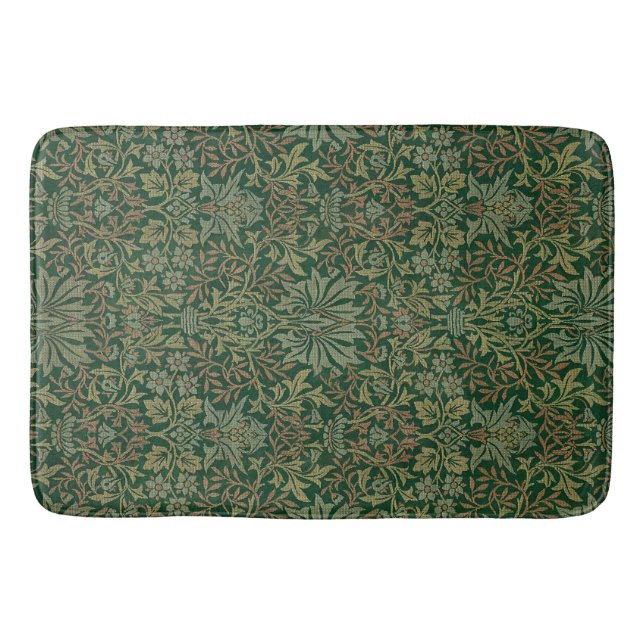 Tapete De Banheiro Jardim de Flores de William Morris - Verdes (Frente)