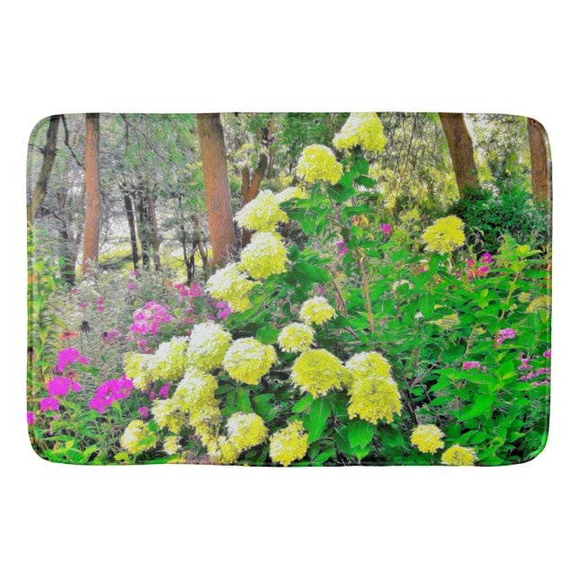 Tapete De Banheiro Jardim de Hydrangea do Chartreuse Green Limelight (Frente)