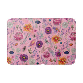 Tapete De Banheiro Jardim Florido Caprichoso