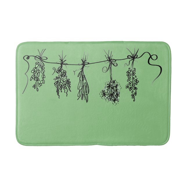 Tapete De Banheiro Jardim Herbário (Frente)