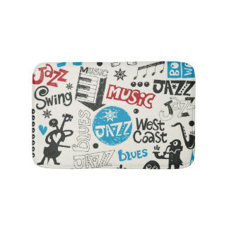 Tapete De Banheiro Jazz Doodle: Mistura Eclética de Música