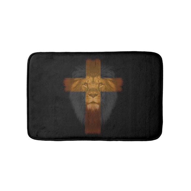 Tapete De Banheiro Jesus Leão de Judah Bath Mat (frente)