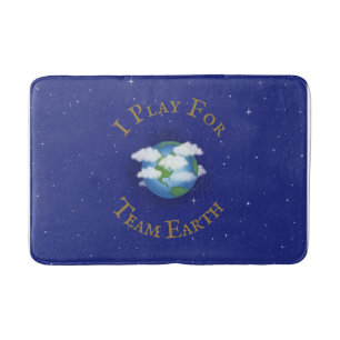 Tapete De Banheiro Jogador da Equipe "I Play For Team Earth"
