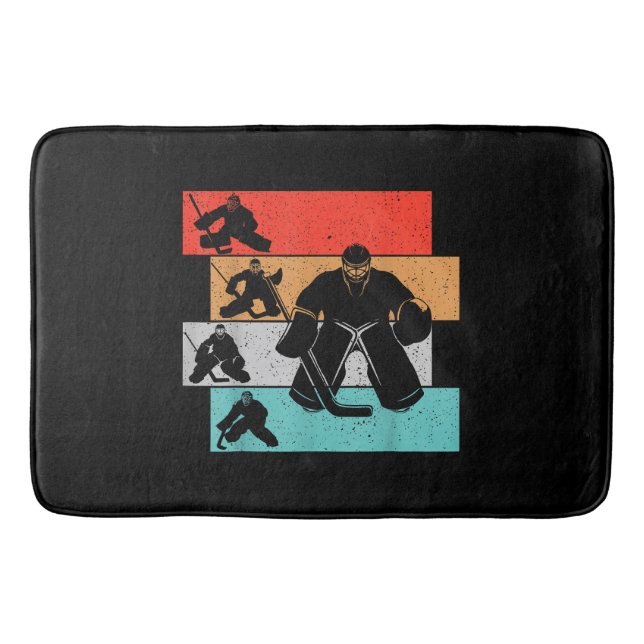 Tapete De Banheiro Jogador de Hóquei em Hóquei em Gelo (Frente)