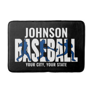 Tapete De Banheiro Jogador de Jogo de NOMES ADD da Equipe de Baseball
