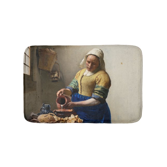 Tapete De Banheiro Johannes Vermeer - A Milkmaid (frente)