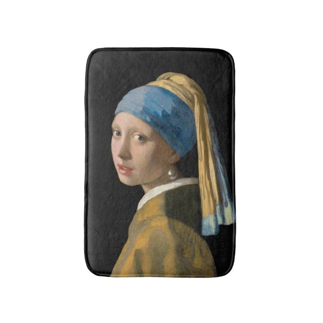 Tapete De Banheiro Johannes Vermeer - Rapariga com um Ouriço de Pérol (Frente Vertical)
