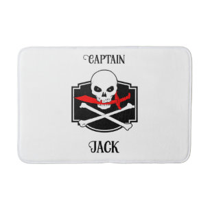 Tapete De Banheiro Jolly Roger Personalizado (Cutlass)