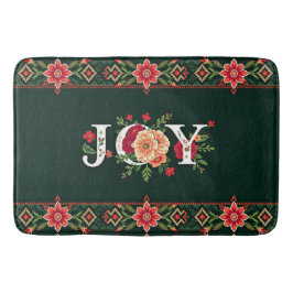 Tapete De Banheiro JOY natal borda floral