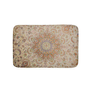 Tapete De Banheiro Kashan Poshti Impressão do Rug Persa Central