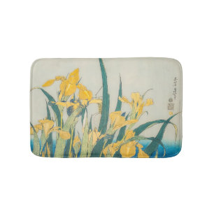 Tapete De Banheiro Katsushika Hokusai - Gafanhoto e Iris