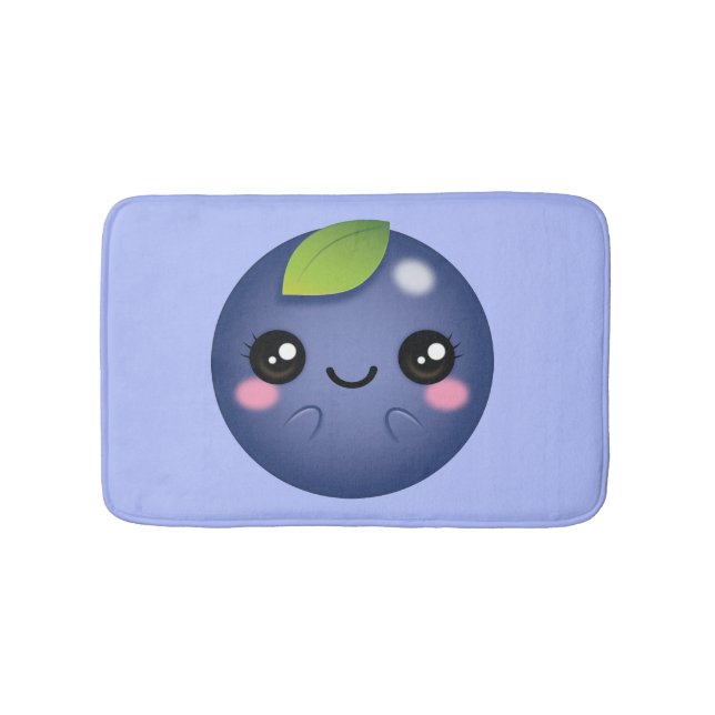 Tapete De Banheiro Kawaii Blueberry (frente)