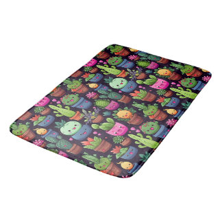 Tapete De Banheiro Kawaii Cactus Bath Mat