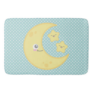 Tapete De Banheiro Kawaii Moon e Stars Bath Mat