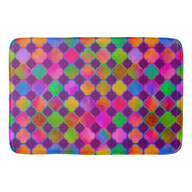 Tapete De Banheiro Kazbar Cor Profundo Roxo (Frente)