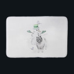 Tapete De Banheiro Kehond Christmas Snowman Painting Dog Art<br><div class="desc">Retrato original de cachorro de Snowman de Natal Keeshond, pintura original. Nós especializamos-nos em arte original engraçada e engraçada. Comprar isto para si mesmo ou como um presente de excelente para os vossos amigos adoráveis de Keeshond. Seja criativo - clique em PERSONALIZAR para adicionar/remover/alterar texto, redimensionar a imagem, alterar cores...</div>