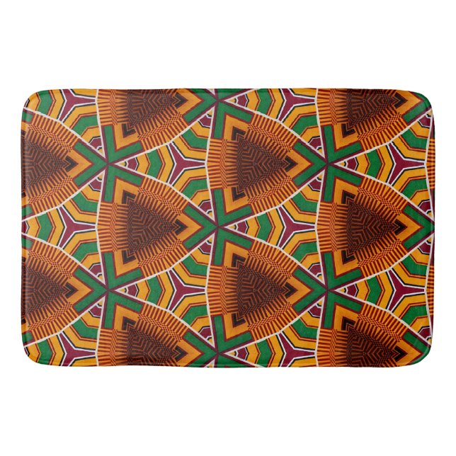 Tapete De Banheiro Kente Geometrics Kwanza Afrocêntrico (Frente)