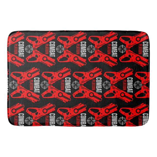 Tapete De Banheiro Kids Toy Gun Batalha Natal (Frente)