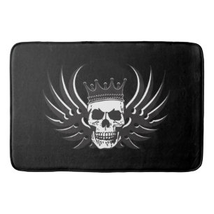 Tapete De Banheiro King Skull com Asas