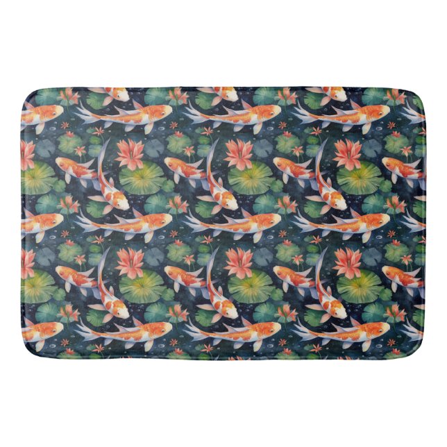 Tapete De Banheiro Koi Pond Bath Mat (Frente)