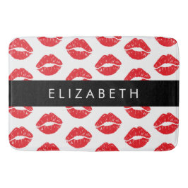 Tapete De Banheiro Lábios Vermelhos, Batom Vermelho, Padrão De Lábios