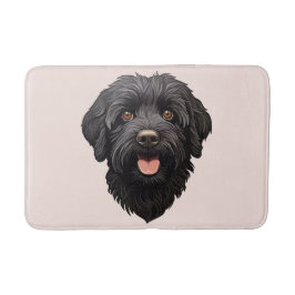 Tapete De Banheiro Labradoodle Black Dog