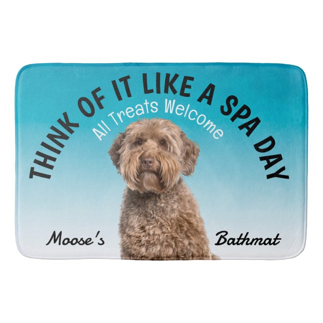 Tapete De Banheiro Labradoodle Personalizado Cão Bath Mat (Frente)