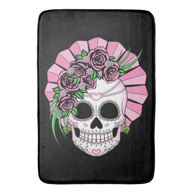 Tapete De Banheiro Lady Sugar Skull (Frente Vertical)