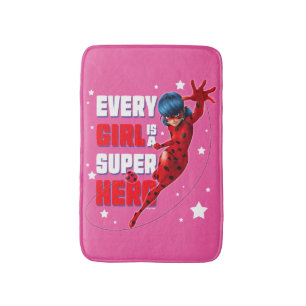 Tapete De Banheiro Ladybug Cada garota é um super herói