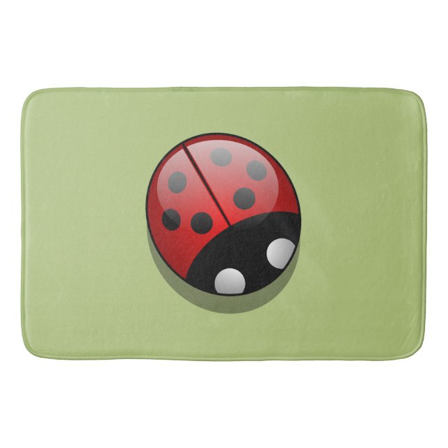 Tapete De Banheiro Ladybug, Cute Ladybug, Red Ladybug, Ladybird (Frente)