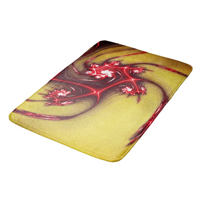 Tapete De Banheiro Lagarto fractal avermelhado em textura grosseira d (Angulado)