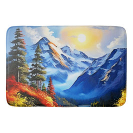 Tapete De Banheiro Lago Montanha: Vista Cênnica