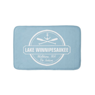 Tapete De Banheiro Lago Winnipesaukee NH cidade personalizada, nome, 