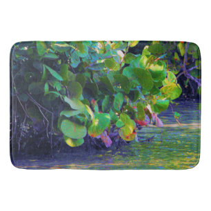 Tapete De Banheiro Laguna de Mangrove com Uvas do Mar