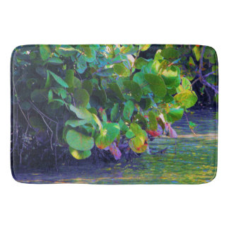 Tapete De Banheiro Laguna de Mangrove com Uvas do Mar