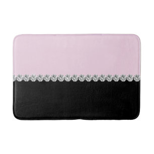 Tapete De Banheiro Lâmpada Rosa e Negra Bejewelada