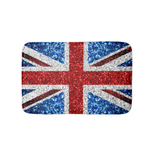 Tapete De Banheiro Lâmpadas brilhantes brancas azuis-vermelhas da ban