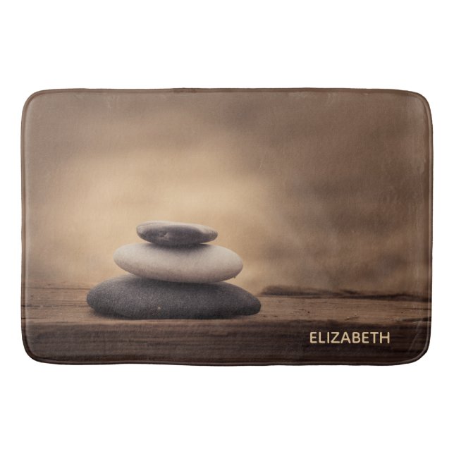 Tapete De Banheiro Landscape, Zen Stones Brown (Frente)