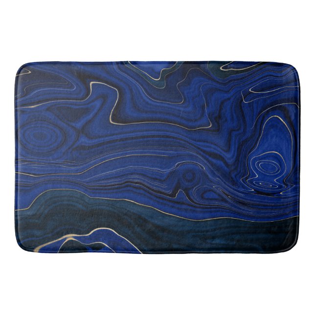 Tapete De Banheiro Lapis Blue Agate Swirls (Frente)