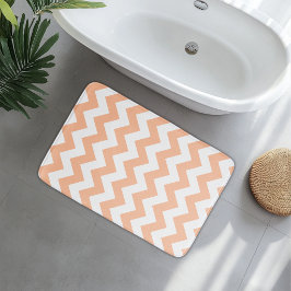 Tapete De Banheiro Laranja Ameixa Chevron Moderno